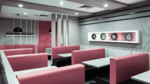 restaurant interior with ventilation